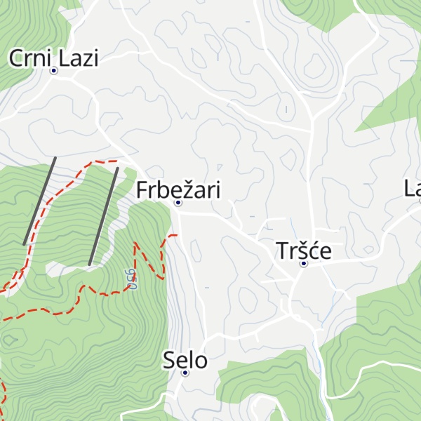 Map of Mountain hut Frbežari