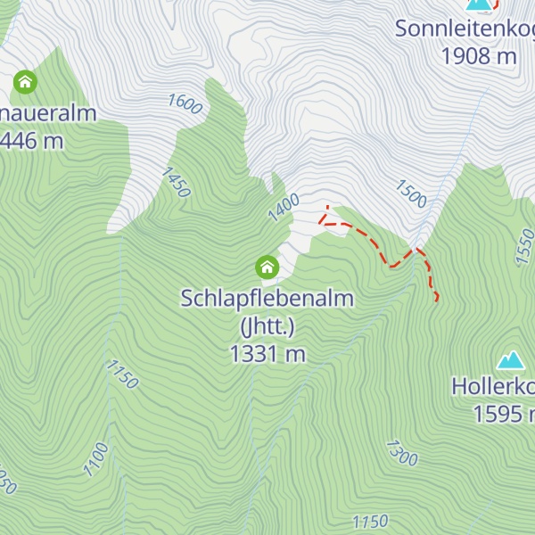 Map of Schlapflebenalm (Jhtt.)