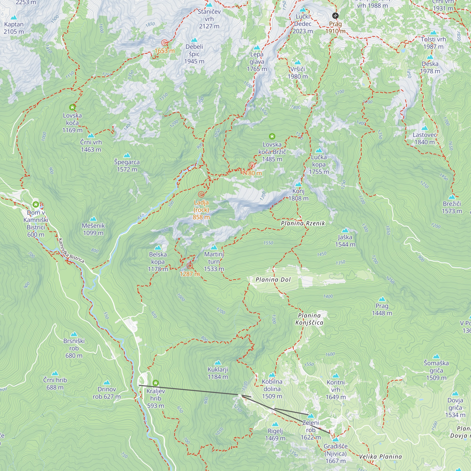 Bivak dobre volje (Good Cheer Cabin) map