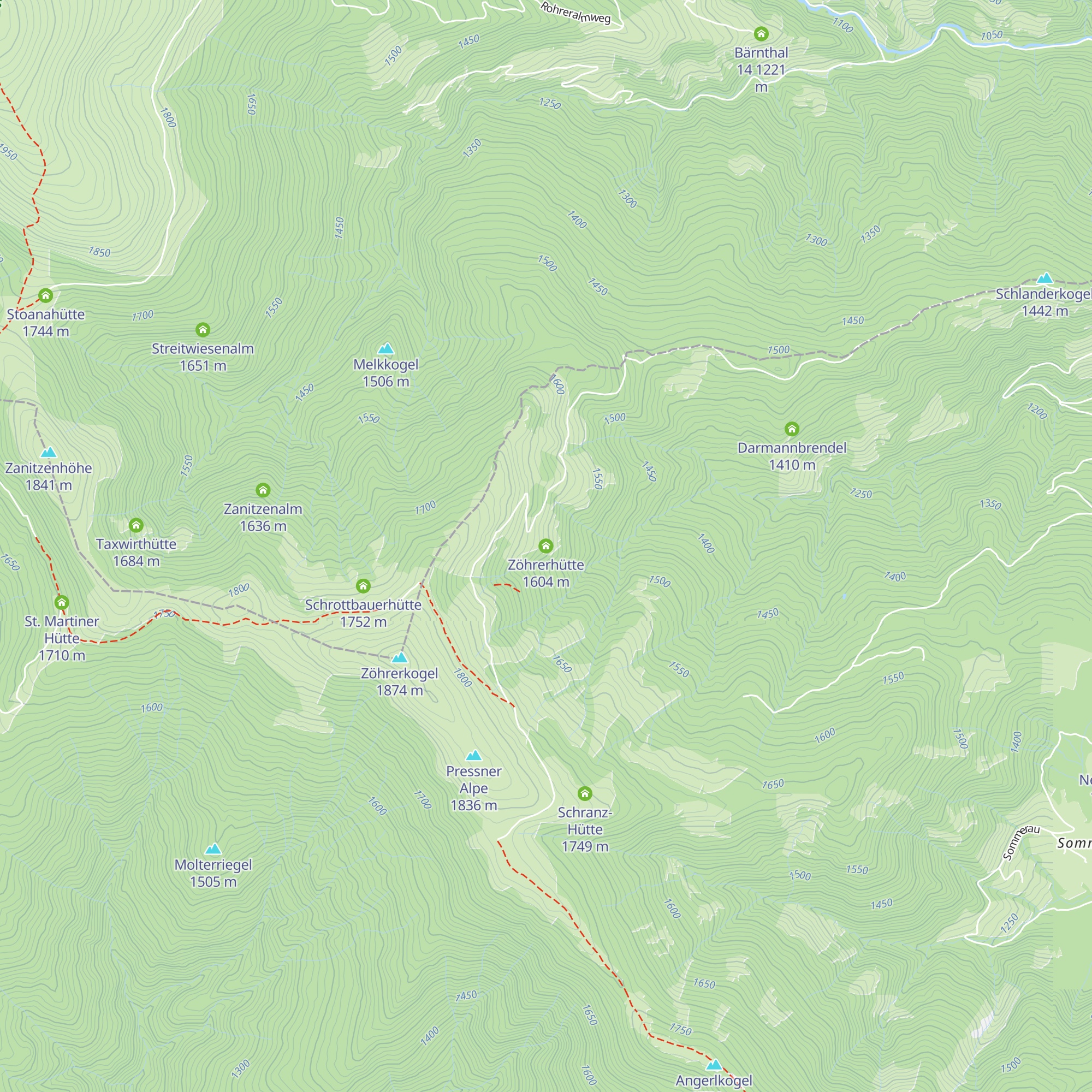 Zöhrerhütte map