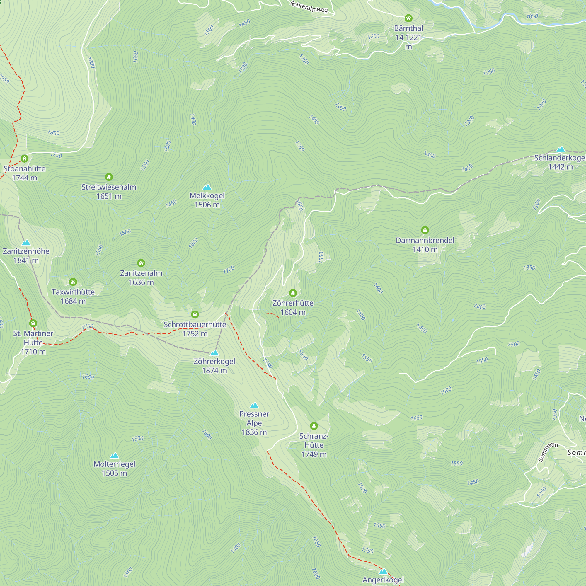 Zöhrerhütte map