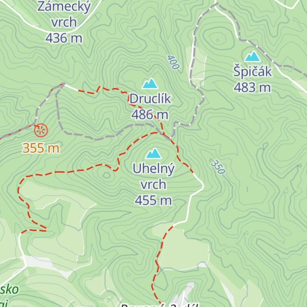 Map of Uhelný vrch