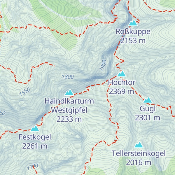 Map of Haindlkarturm Ostgipfel
