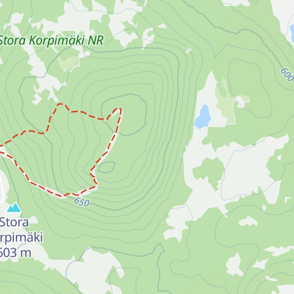Map of Stora Korpmägg