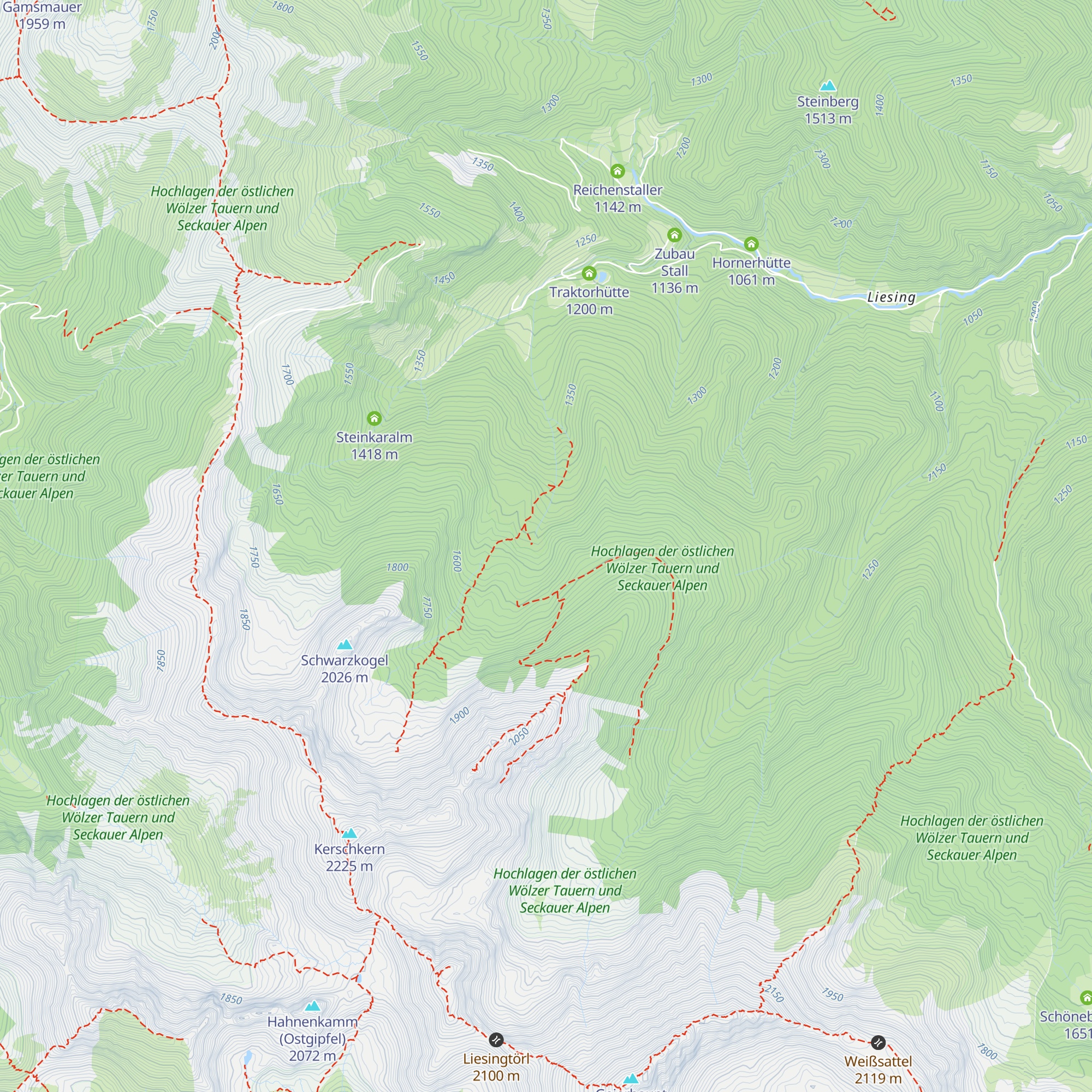 Hühnerkaralm map