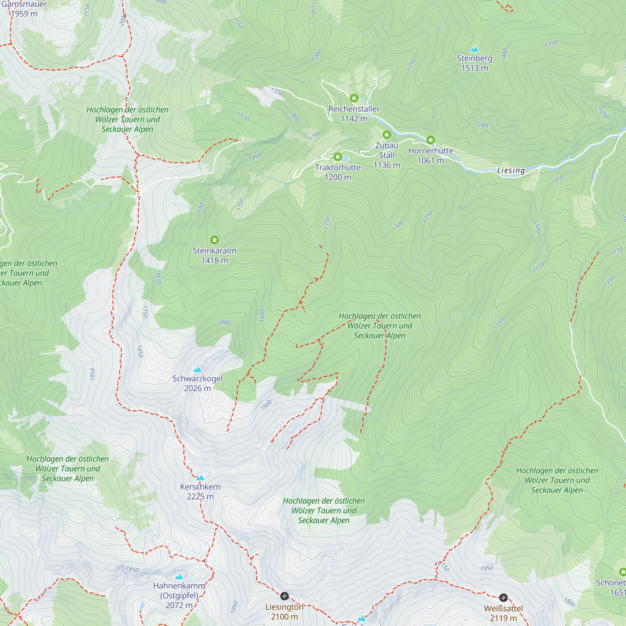 Hühnerkaralm map