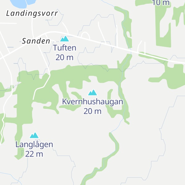 Map of Kvernhushaugan