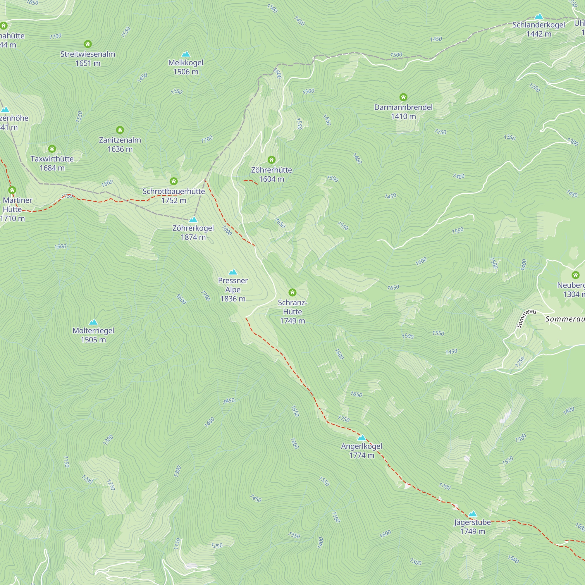 Schranz-Hütte map