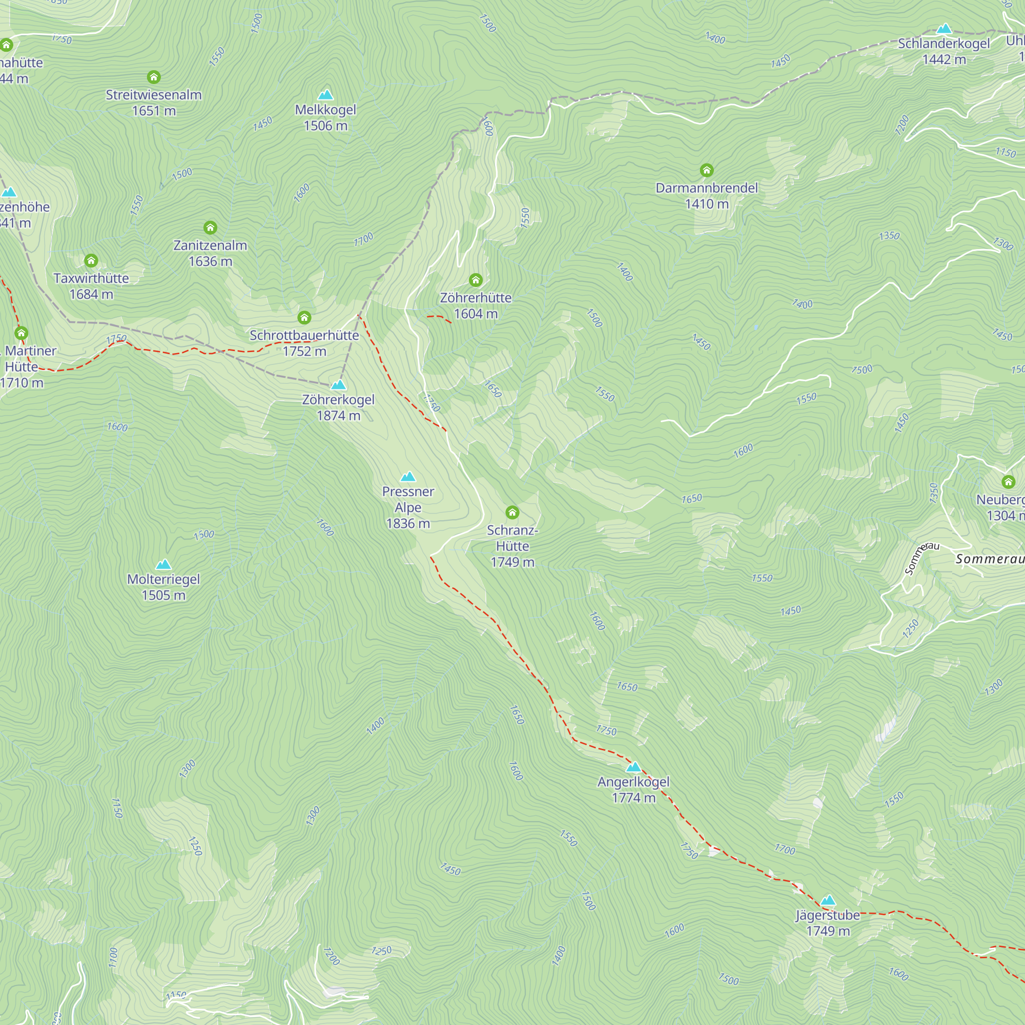 Schranz-Hütte map