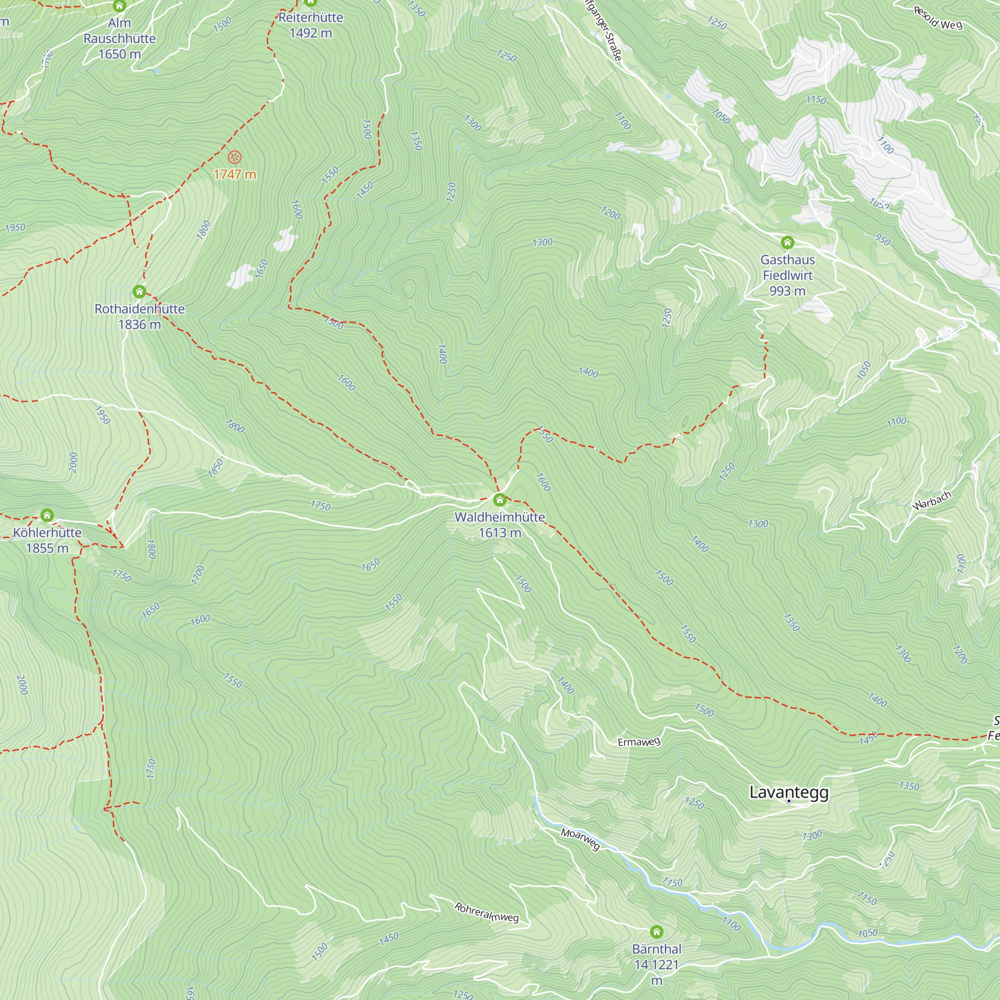 Waldheimhütte map