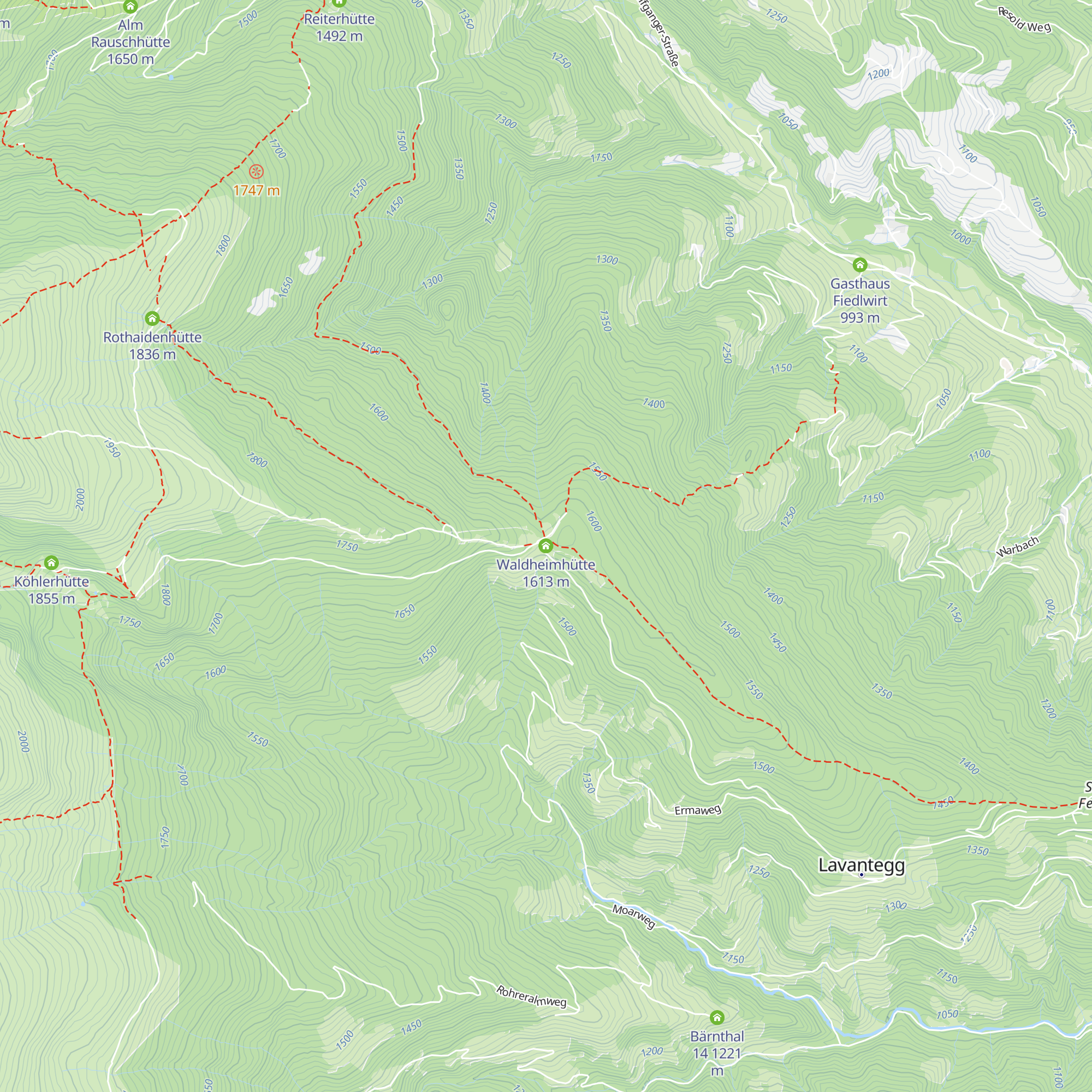 Waldheimhütte map