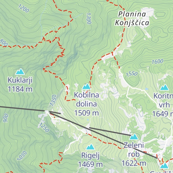 Map of Kobilna dolina
