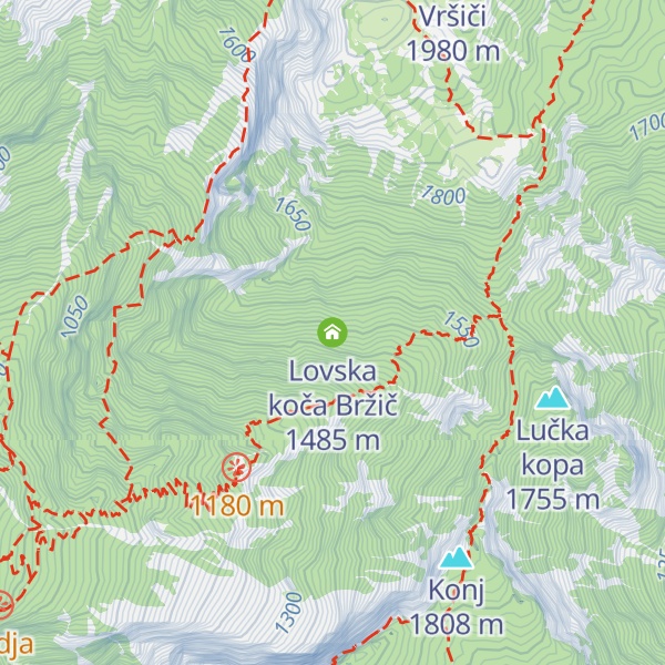 Map of Lovska koča Bržič