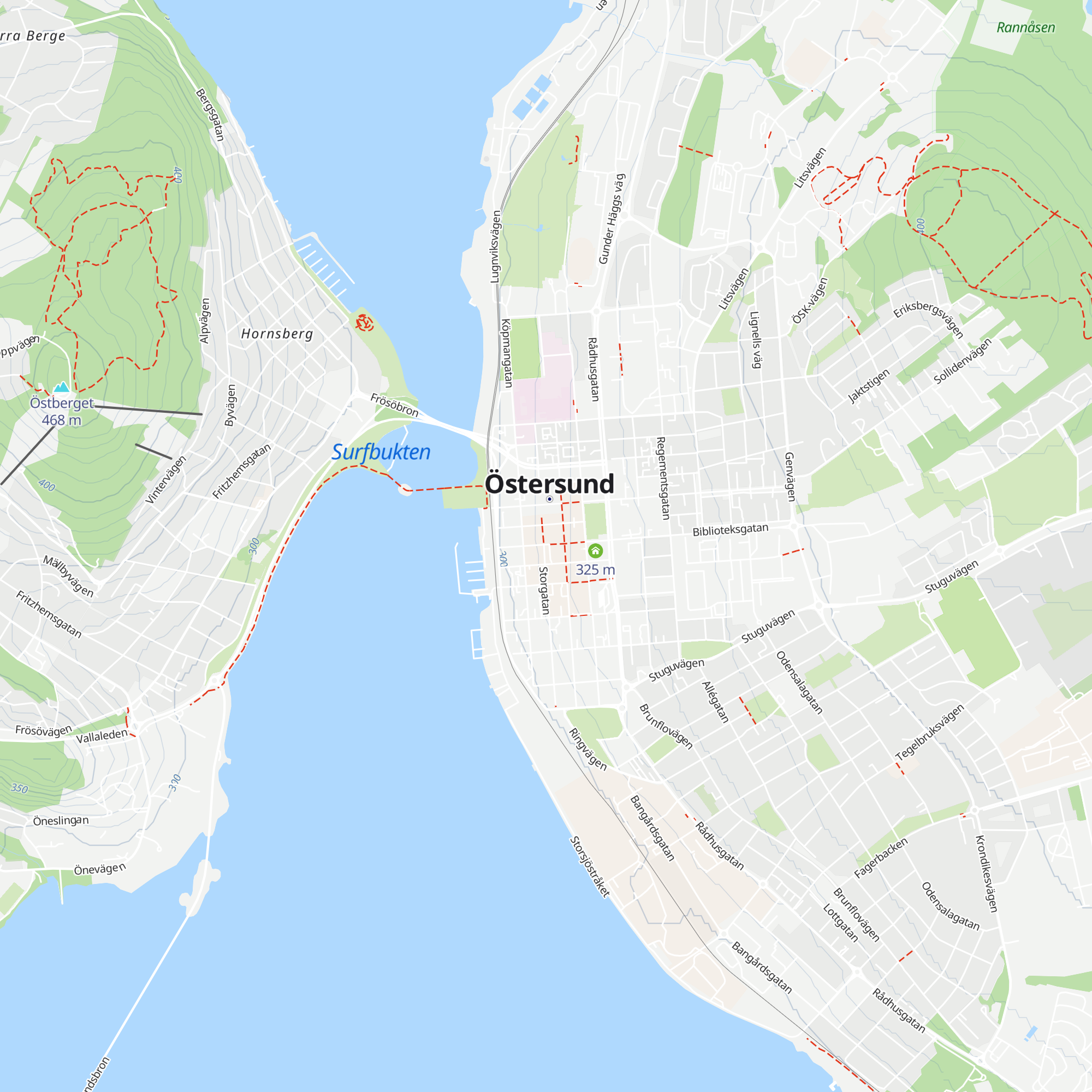 Destination Östersund map