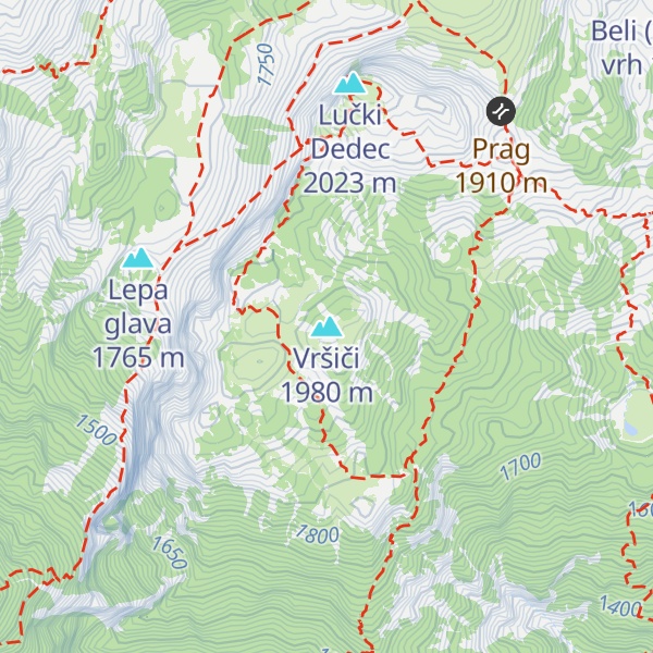 Map of Vršiči