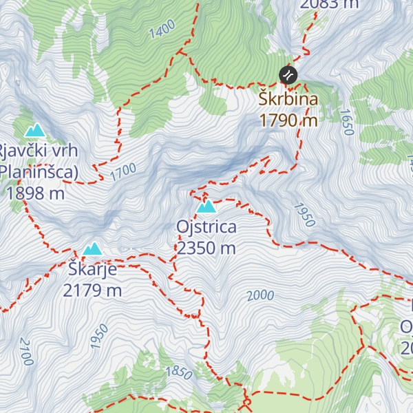 Map of Ojstrica