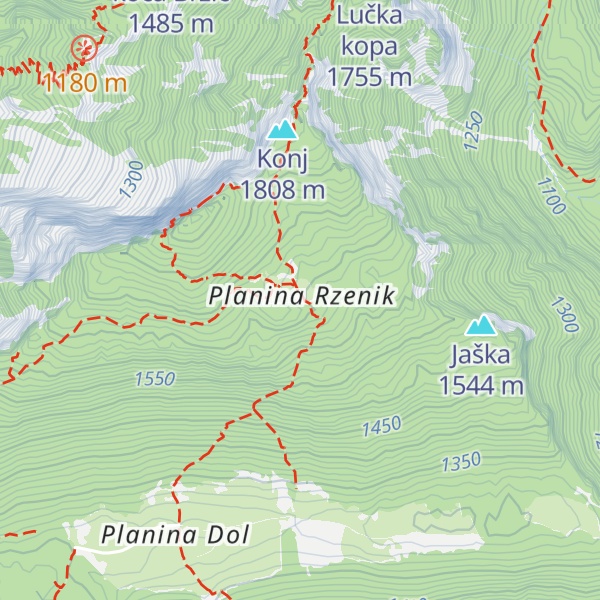 Map of Mlakarjeva bajta