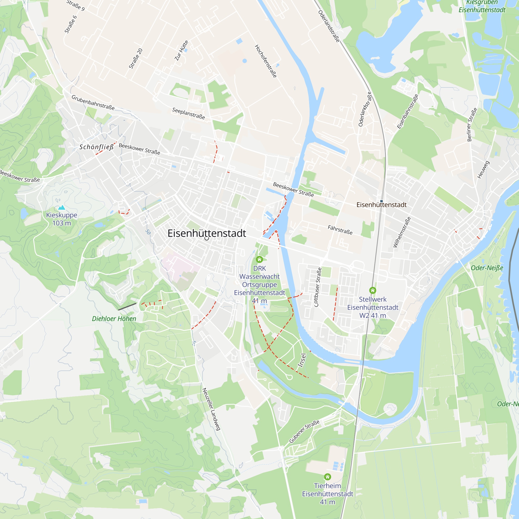 DRK Wasserwacht Ortsgruppe Eisenhüttenstadt map