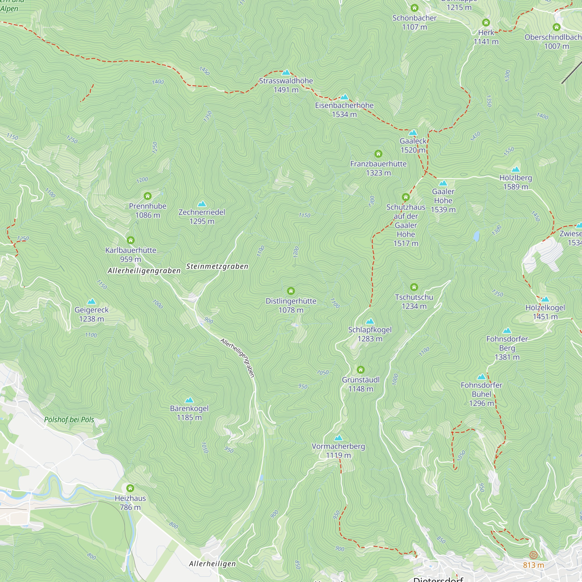 Distlingerhütte map