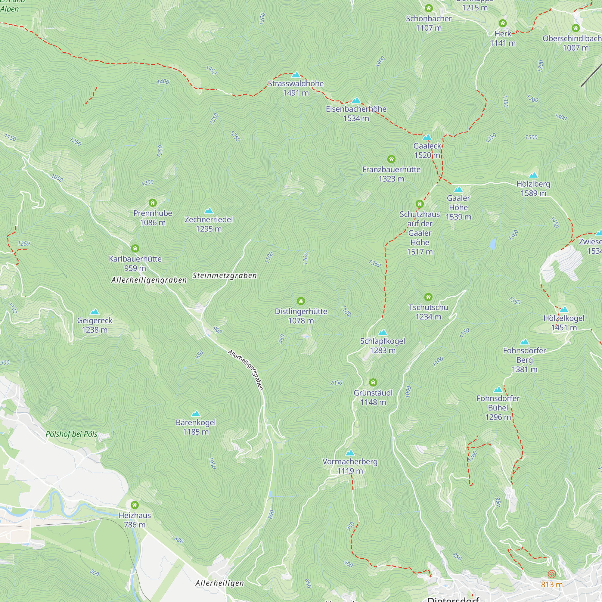Distlingerhütte map