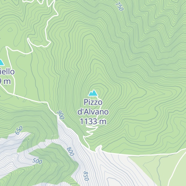 Map of Pizzo d'Alvano