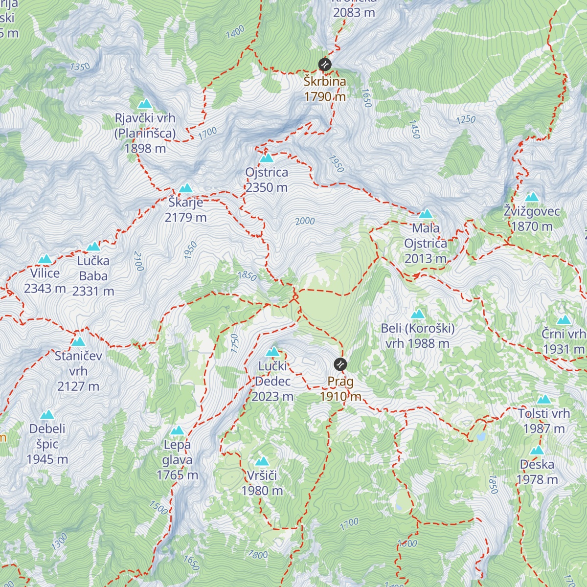 Kocbekov dom na Korošici map