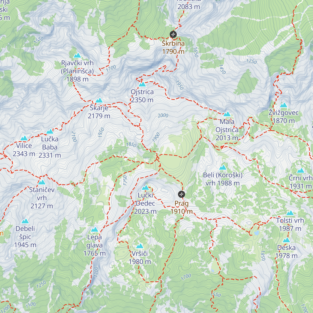 Kocbekov dom na Korošici map
