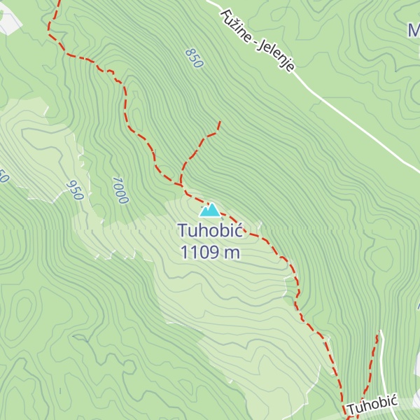 Map of Tuhobić