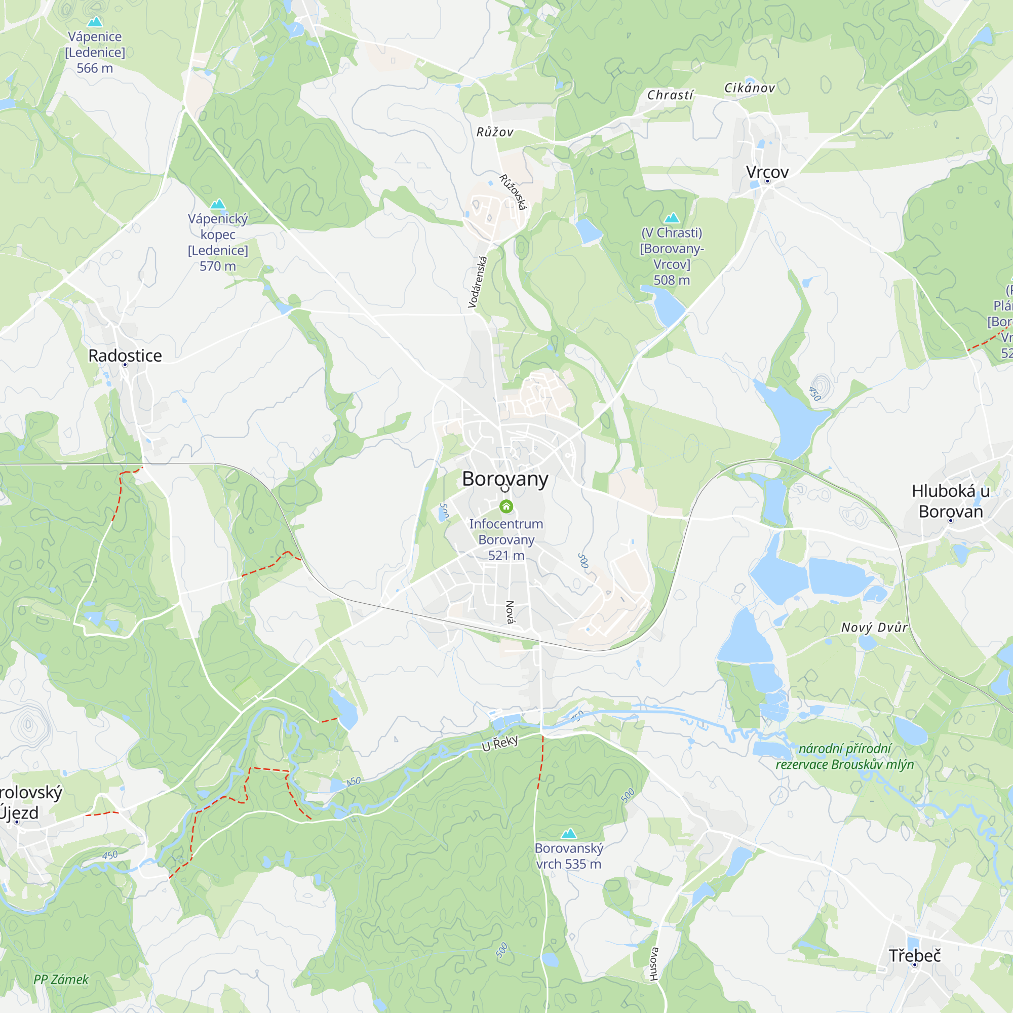 Infocentrum Borovany map