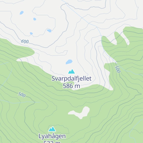 Map of Svarpdalfjellet