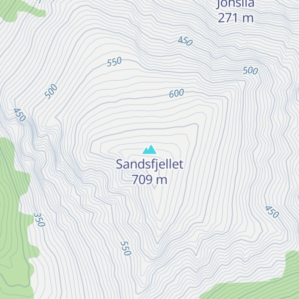 Map of Sandsfjellet