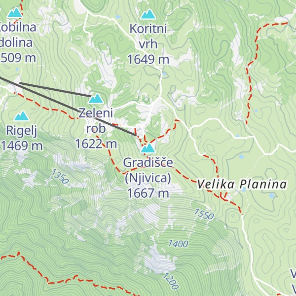 Map of Gradišče (Njivica)