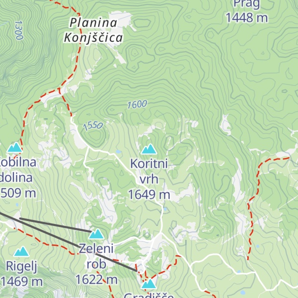 Map of Koritni vrh