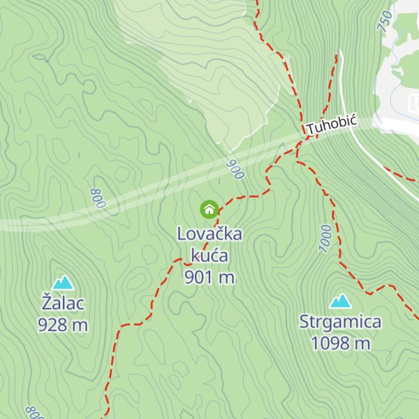 Map of Lovačka kuća