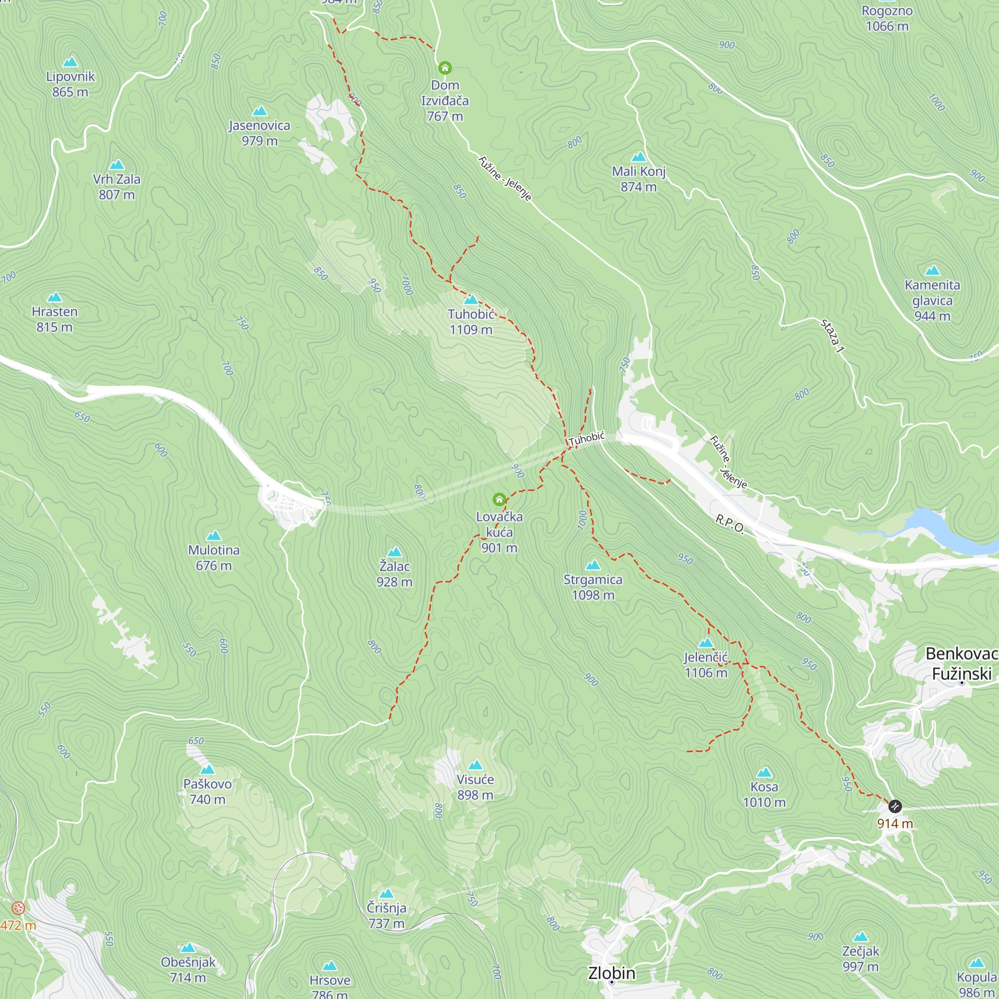 Lovačka kuća map