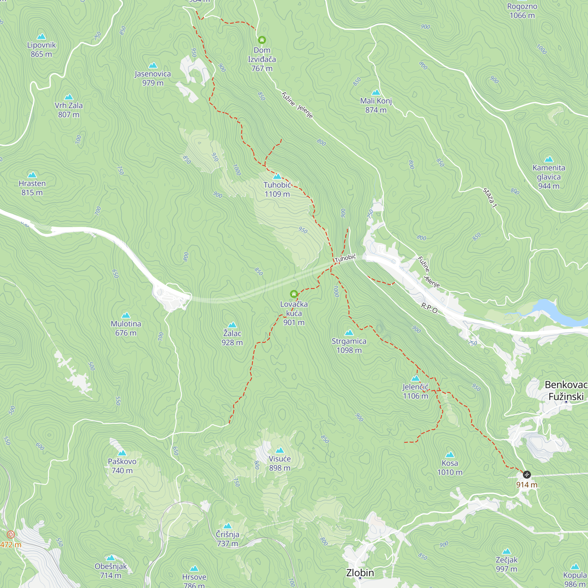 Lovačka kuća map