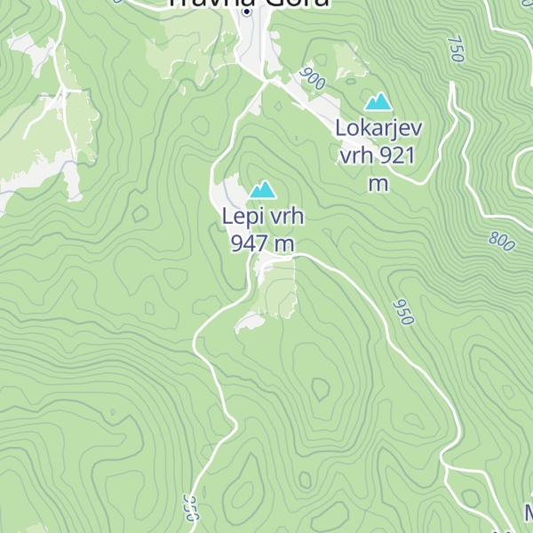 Map of Planinski dom na Travni gori
