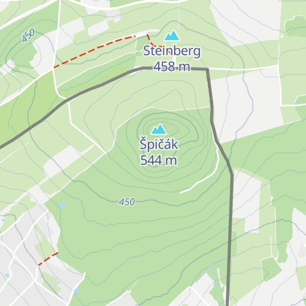 Map of Skalka na Špičáku