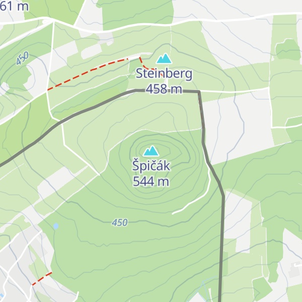 Map of Špičák