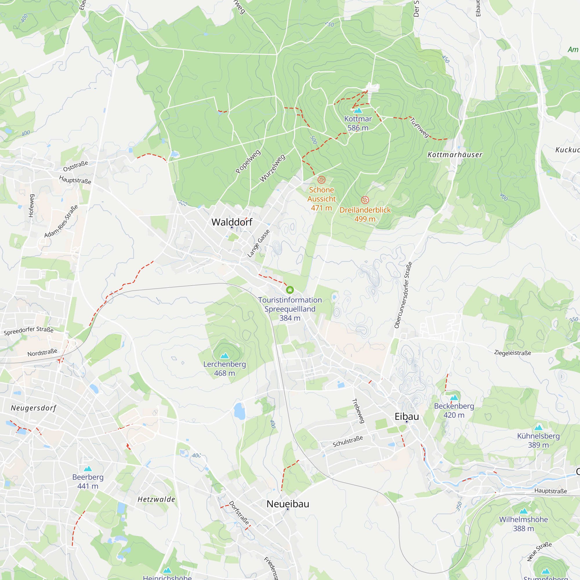 Touristinformation Spreequellland map