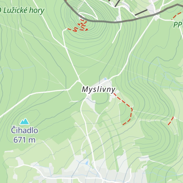 Map of Chata Luž