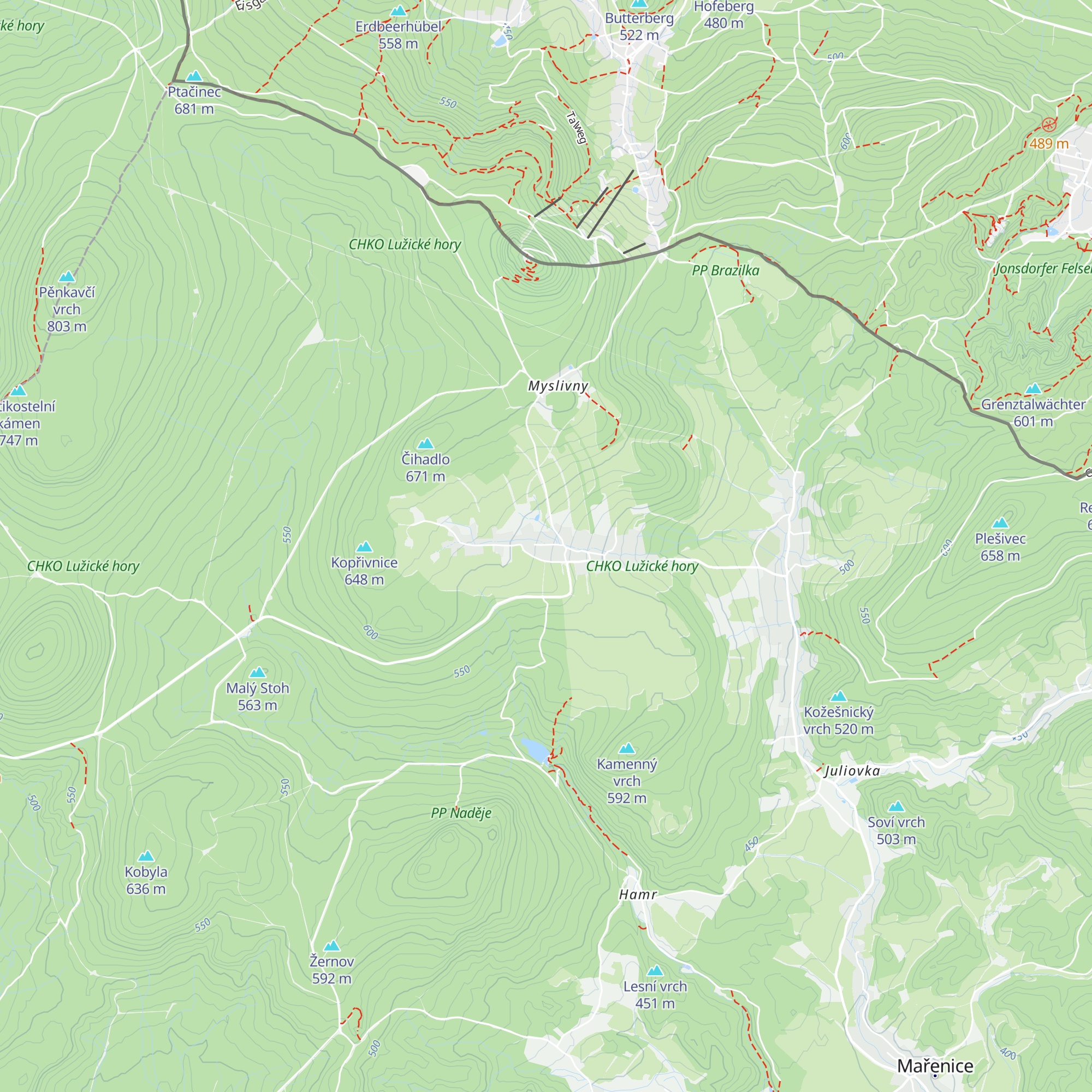 Chata U Myšáka map