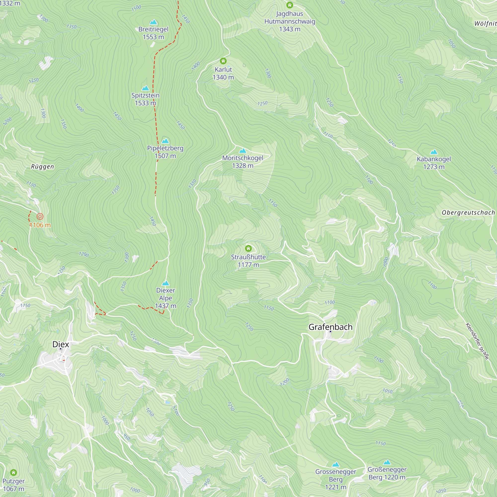 Straußhütte map