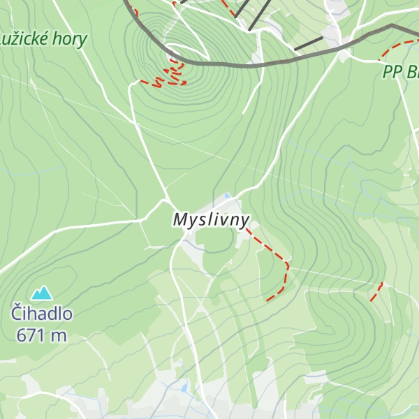 Map of Lužická Bouda