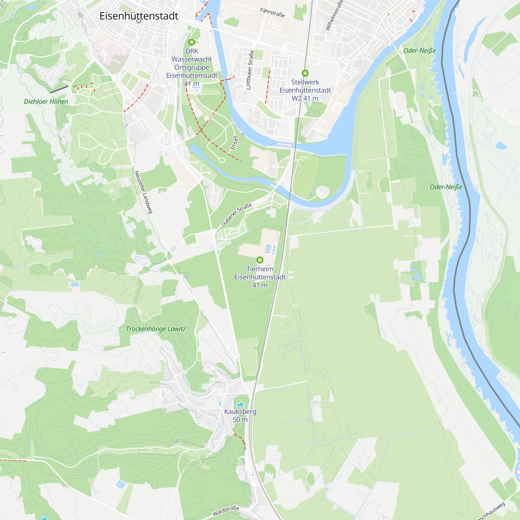 Tierheim Eisenhüttenstadt map