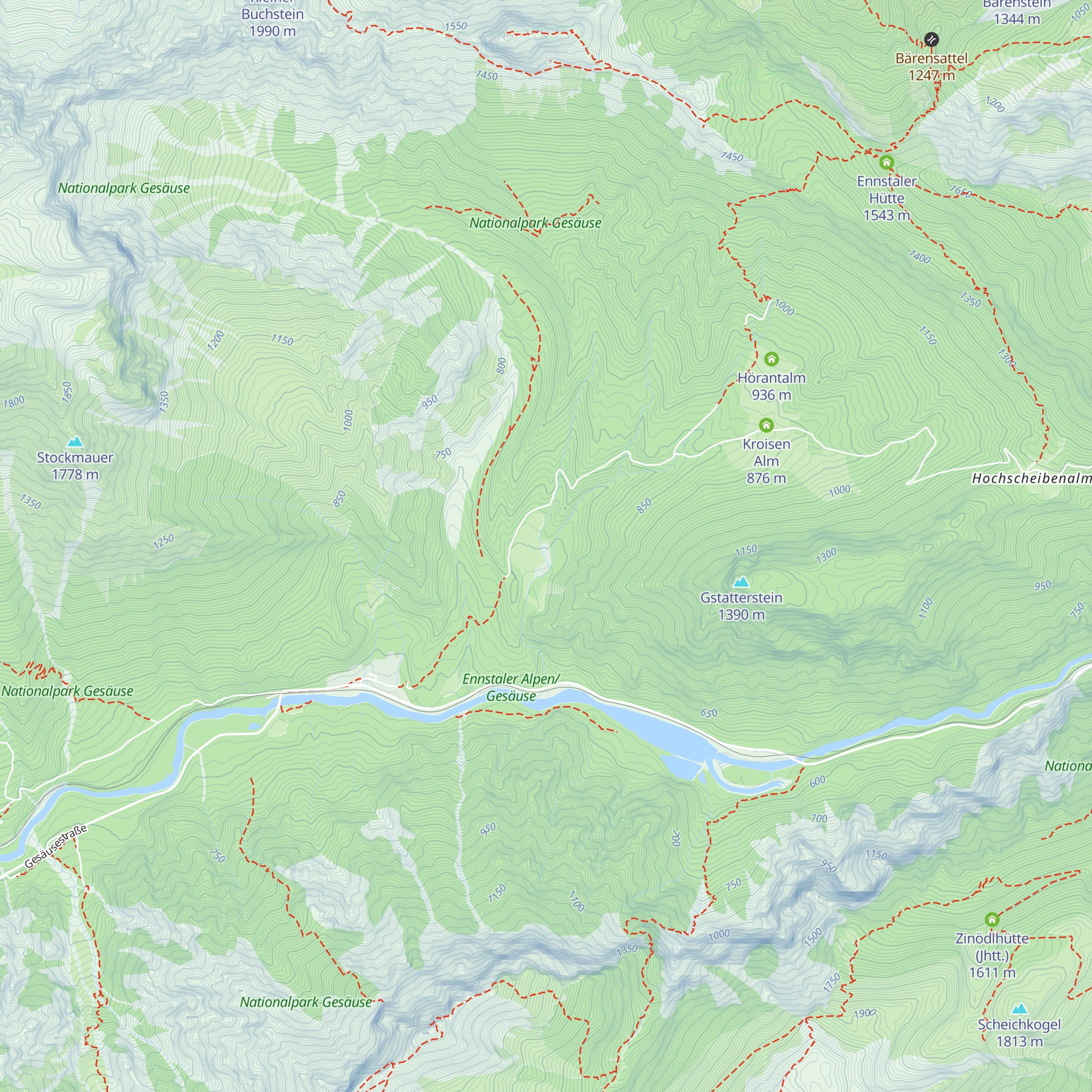 Kroisn Alm map
