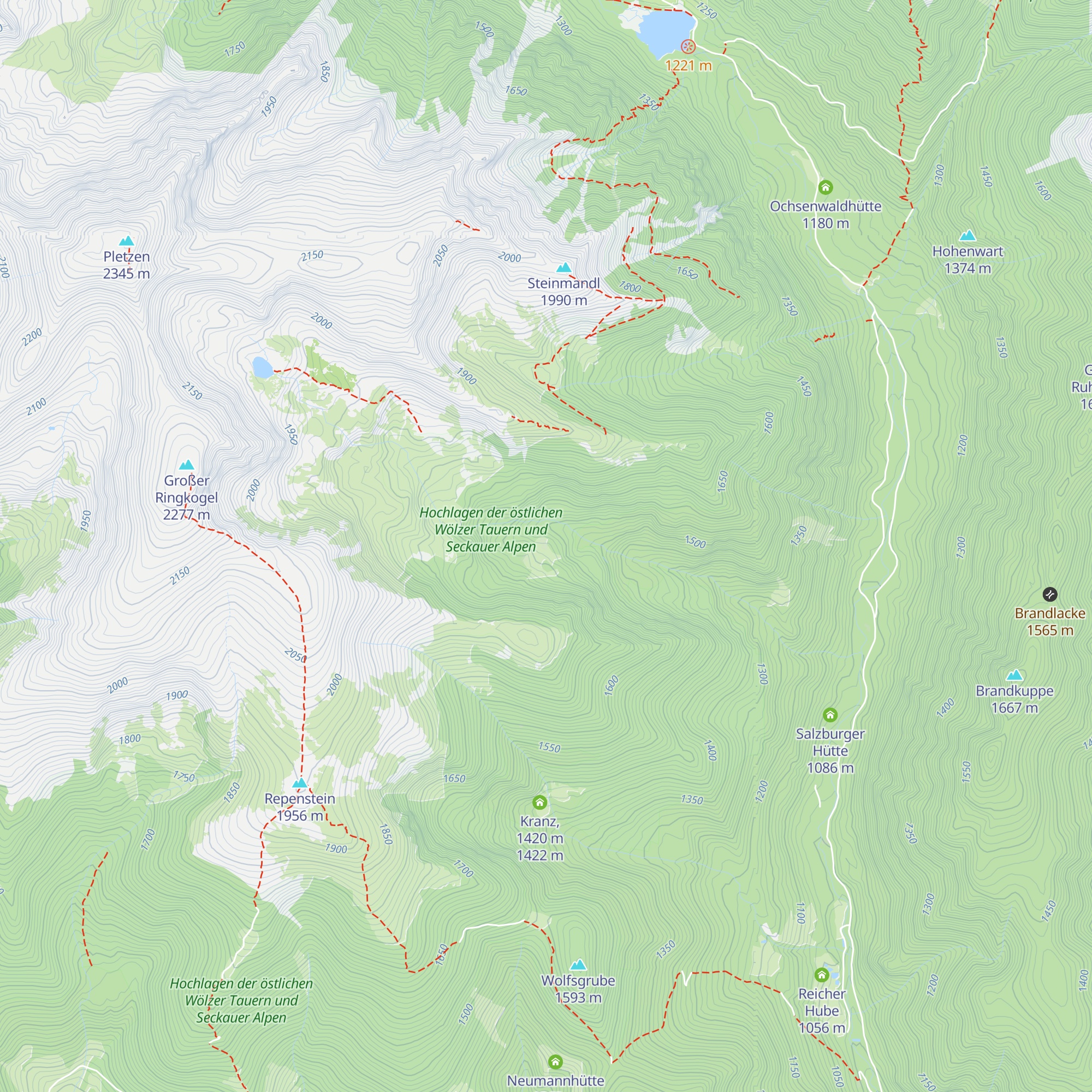 Ob. Sundlhütte, 1580 m map
