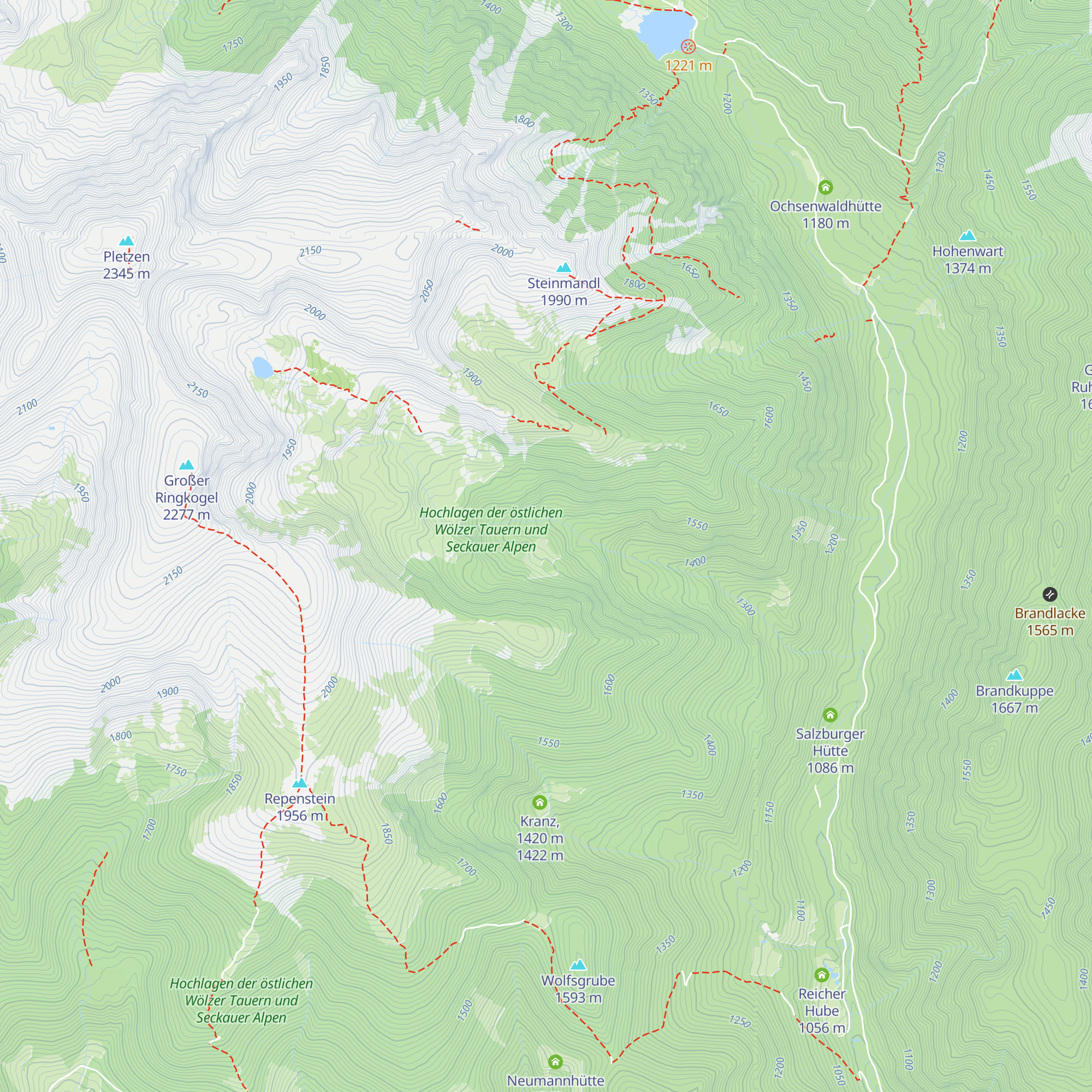 Ob. Sundlhütte, 1580 m map