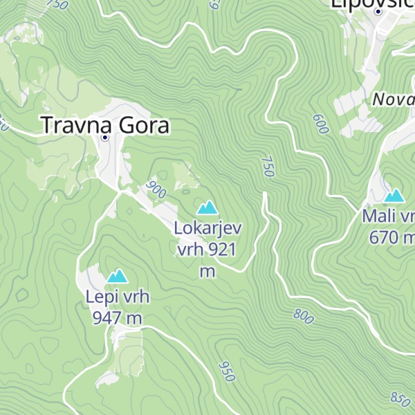 Map of Lokarjev vrh