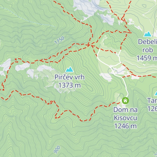 Map of Vrh Kisovca